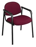 Burgundy Chair With Plastic Shell Back