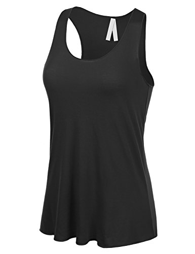 URBANCLEO Womens Jersey Flared Crewneck Tank Top- Various Colors