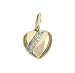 14k Real Gold Diamond Love Heart Pendant 17111