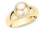 9-10mm Golden South Sea Pearl Ring 14K Yellow Gold