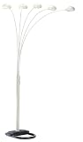 Ore International 5 Arm Arch Floor Lamp - White