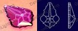 Crystal Purple French Cut 30% Lead Color Faceted Sphere 50 mm - 1.5 # 911-50