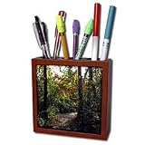 WhiteOak Photography Nature Scenes - The Park Park entrance in Michigan - Tile Pen Holders-5 inch tile pen holder