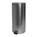 SILVER RND STEP CAN 7.68 GAL SATIN S STEEL
