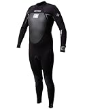 Body Glove Mens 3/2mm Method Back Zip Fullsuit Wetsuit, Black, Large/Small