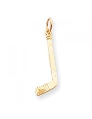 10k Yellow Gold Hockey Stick Charm