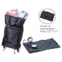 Black Folding Shopping Bag with Wheels
