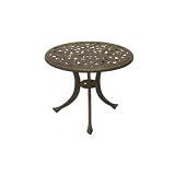 Darlee Catalina 21 Inch Round Cast Aluminum End Table