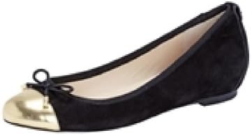 Vince Camuto VC Signature ANDREA Flat BLACK/PALE GOLD,8