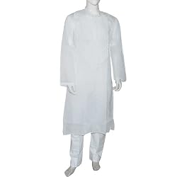 Indian Clothing Cotton Embroidered Kurta Pajama Chest :44 (chgkp107)