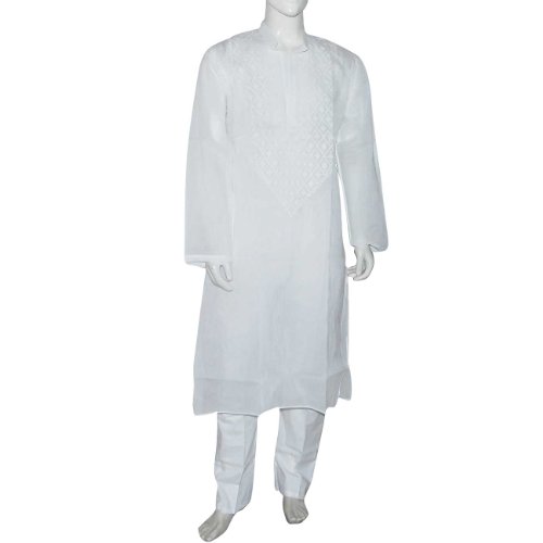 Indian Clothing Cotton Embroidered Kurta Pajama Size L Chest :44