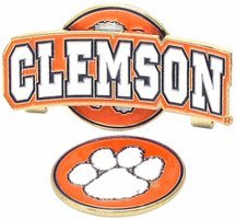 Clemson Tigers Slider Clip With Golf Ball Marker Of 3)