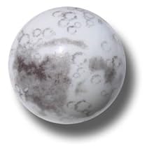 Iridescent Moon Marble with Craters and Mares, 5 in a Pouch, Half Inch Diameter