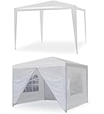 Zeny&reg; 10 X 10 White Party Tent Gazebo Canopy with Sidewalls Easy Set Gazebo BBQ Pavilion Canopy Cater Events