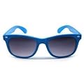 Occhiali da sole modello Wayfarer - Unisex . Montatura color blu forte e lenti scure. Gratis una custodia protettiva e panno pulisci occhiali.