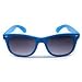 Occhiali da sole modello Wayfarer - Unisex . Montatura color blu forte e lenti scure. Gratis una custodia protettiva e panno pulisci occhiali.