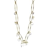 Citrine by the Stones Large Brass And Clear Crystal
