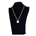 BR Small Script Initial Necklace Silver Initial Disc Necklaces Alphabet Jewelry