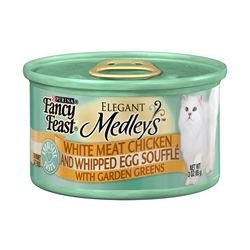 Fancy Feast Elegant Medleys White Meat Chicken and Whipped Egg Souffle' with Garden Greens (24/3-oz cans)