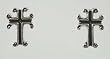 Tiny Cross Stud Earrings in Sterling Silver, #11826