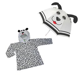 Western Chief Kids Dalmatian Rain Coat & Umbrella