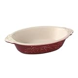Pfaltzgraff Weir in Your Kitchen 5-by-7-Inch Oval Baker, Cayenne