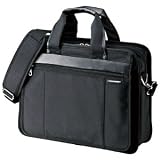 【SANWASUPPLY】上下分離でモバイルプリンタとアダプタをキッチリ収納できるプリンタ収納キャリングバッグ BAG-MPR2BK ナスカン