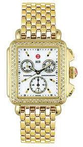 Michele Deco Diamond Gold-tone Steel Ladies Watch MWW06A000094