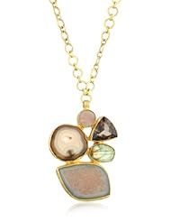 Heather Benjamin "Animal Agate" Labradorite, Agate and Topaz Necklace