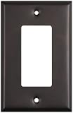 Stanley 824482 Home Designs Single GFCI Wall Plate with Screws 4-Pack, Oil-Rubbed Bronze #US10BL