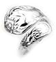 Ornate Sterling Silver Adjustable Spoon Ring(Sizes 4,5,6,7,8,9,10,11)