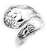 Jewelry : Ornate Sterling Silver Adjustable Spoon Ring (Size 8,9)