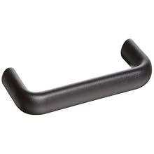 Elesa M.643 High Resilience Polypropylene Pull Handle, Matte Finish, 5/16"-18 Threaded Holes, Oval Grip, 4-23/32" Center to Center, 1-59/64" Projection (Pack of 1)