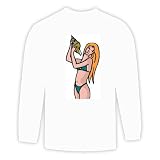 Long Sleeve T-shirt with shell, individuals, humans, woman, human, persons, body, individual, person, beach, holding, people, bikini