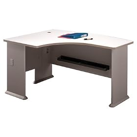 Advantage Series A Pewter Left Elbow Desk By Bush Furniture by Computer Workcenters