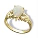 14k Gold Genuine Opal/ Diamond Ring