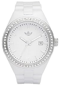 Adidas #ADH2123 Unisex Crystal Bezel Originals White Cambridge Analog Watch