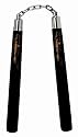 Nunchaku 12" Blk Hard Rub w/dragon