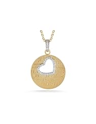I. Reiss 14K Gold I Love You Pendant, Set with Diamonds.