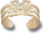 Michigan Wolverines Solid 10K Gold ''M MICHIGAN'' Toe Ring