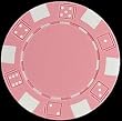 100 Striped Dice Chips - Pink