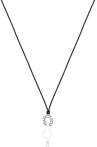 Sterling Silver Horse Shoe Pendant on String Necklace Handmade in the USA