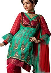 SLSVM6616BR - Cbazaar Salwar Kameez Green