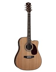 Musical Instruments: Luna AM D100 Americana Classic Cutaway Acoustic Guitar - Luna Guitars