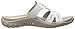 Skechers Women's Reggae Trench Town Slide Sandal, White Leather, 8 M US