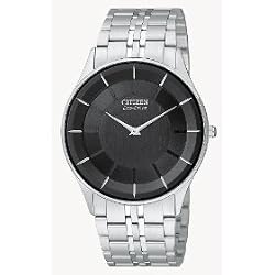 Citizen Men's Eco-Drive Stiletto Stainless Steel Watch #AR3010-57E