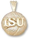 Iowa State Cyclones ISU Basketball Pendant - 14KT Gold Jewelry