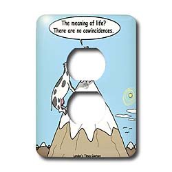 Londons Times Funny Cow Cartoons - Cow Guru - Cow Incidents - Light Switch Covers - 2 plug outlet cover