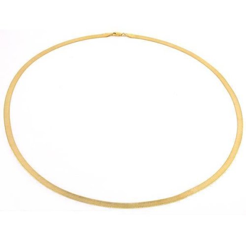 14k Gold Flex Herringbone Necklace Jewelry 5.0mm 24