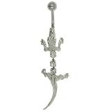 Belly Navel Rings Crocodile Dangle Summer Fashion Jewelry - B0001WI7LG